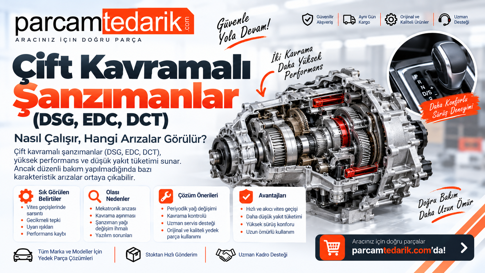Çift Kavramalı Şanzımanlar (DSG, EDC, DCT) Nedir?  | parcamtedarik.com