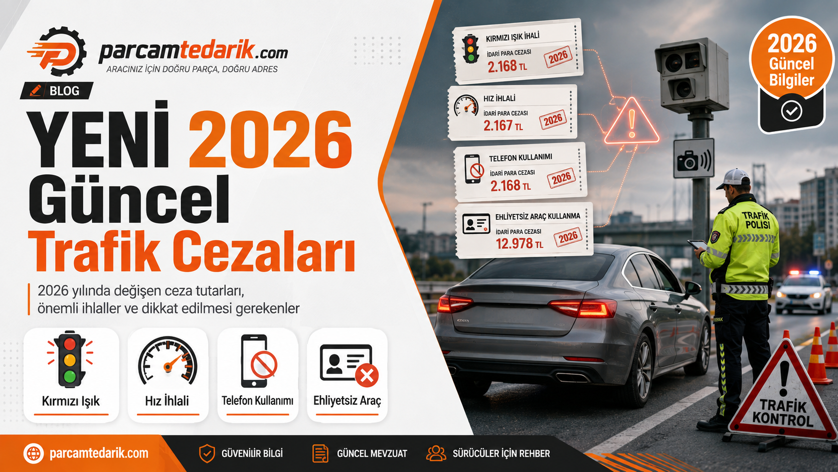 2026 Güncel Trafik Cezası Tutarları  | parcamtedarik.com
