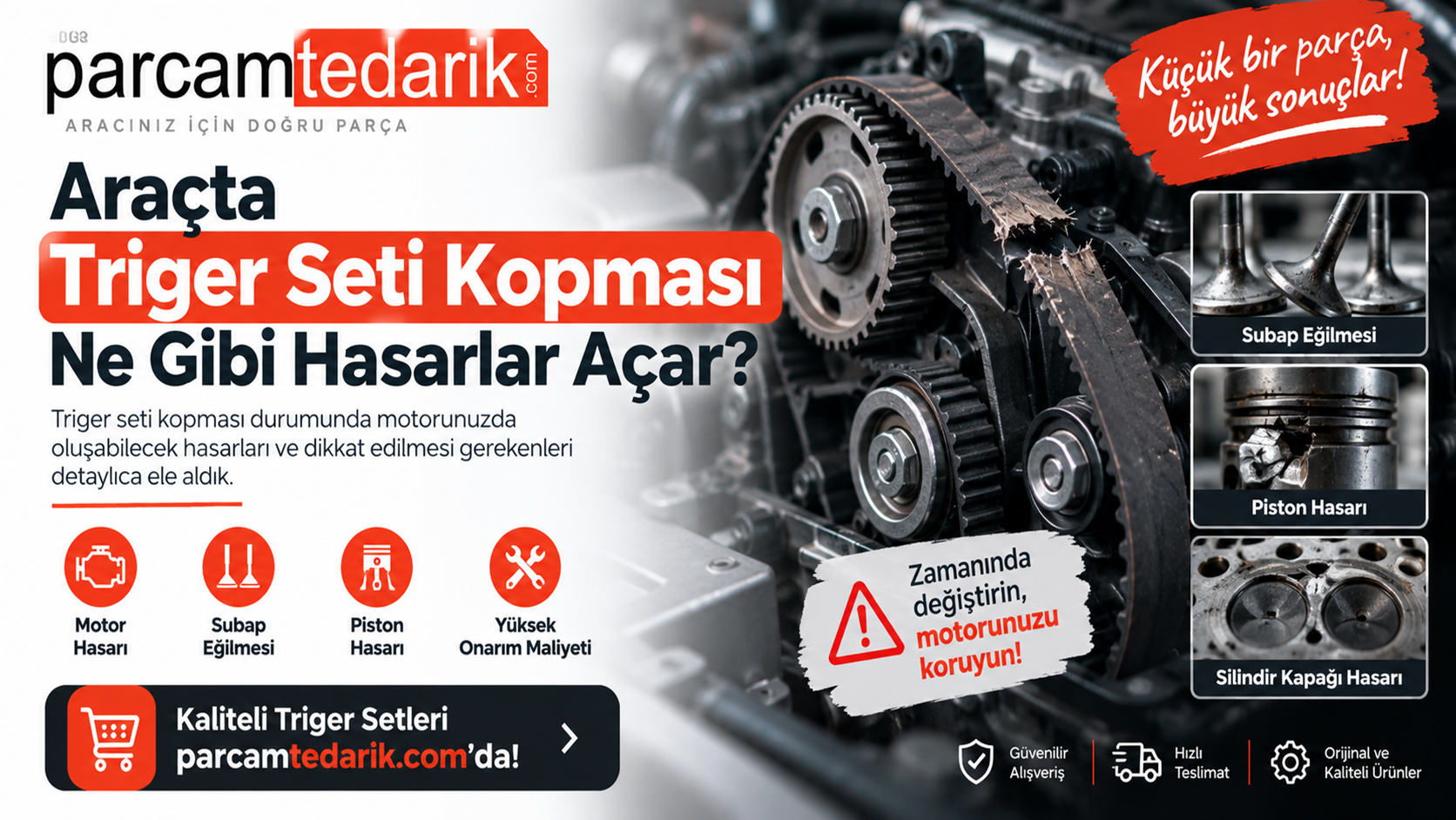 Araçta Triger Seti Kopması Ne Gibi Hasarlar Açar?  | parcamtedarik.com