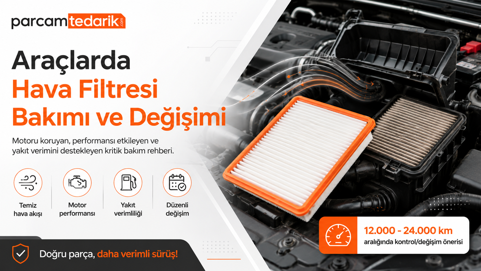 Araçlarda Hava Filtresi Bakımı ve Değişimi  | parcamtedarik.com