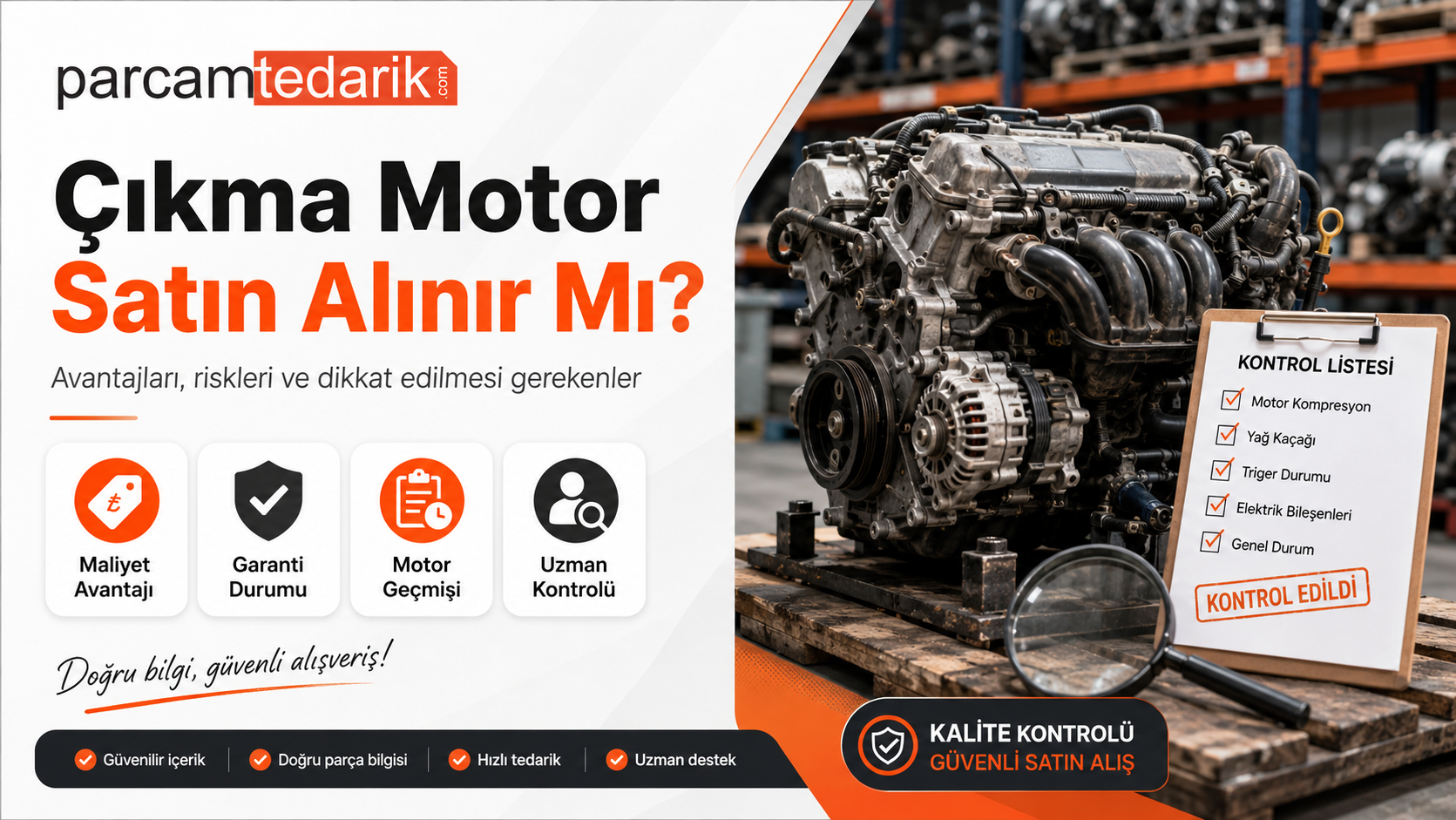 Çıkma Motor Satın Alınır Mı?  | parcamtedarik.com
