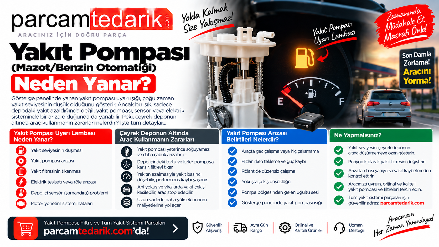 Yakıt Pompası (Mazot/Benzin Otomatiği) Poblemleri ? | parcamtedarik.com