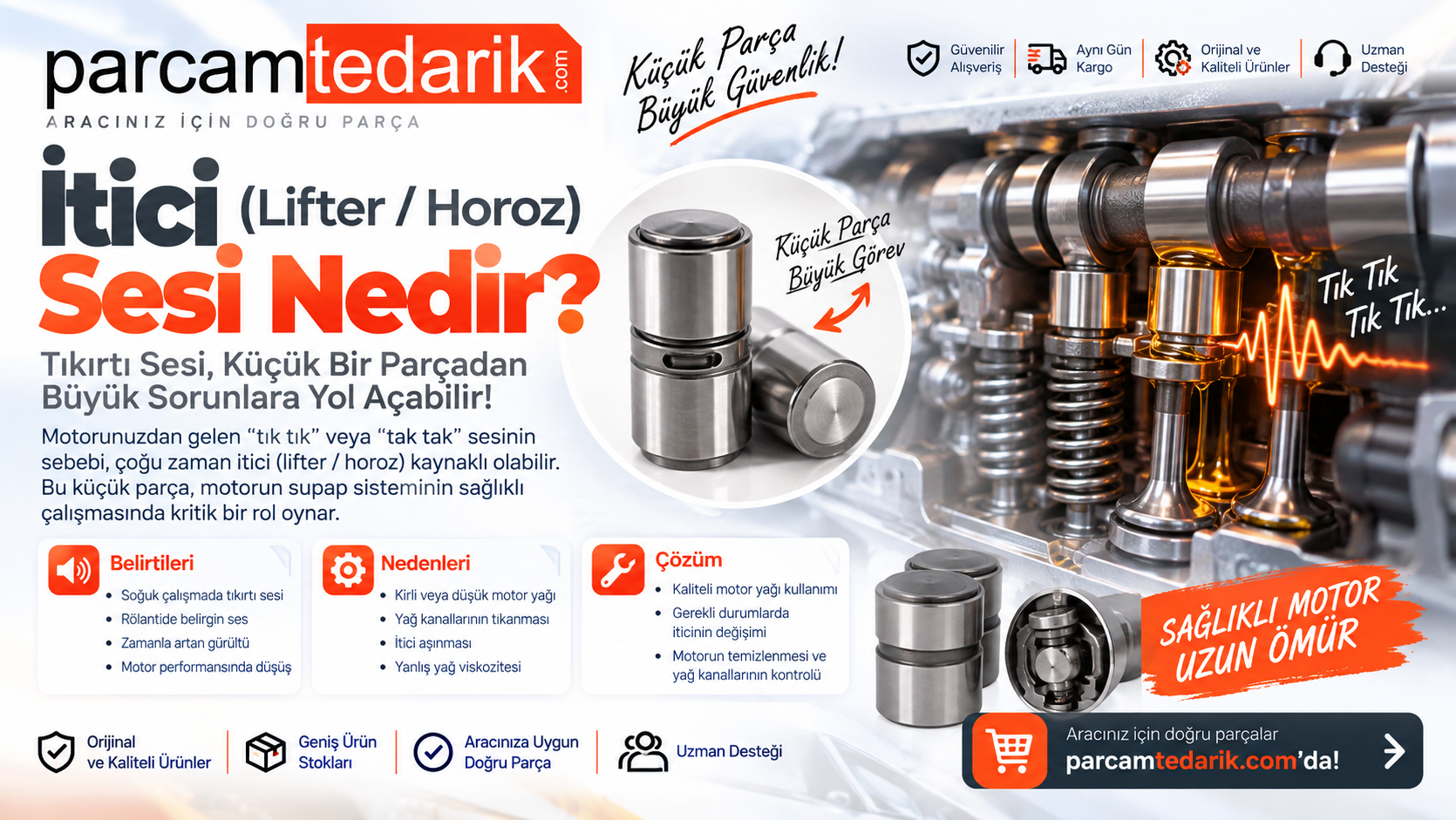İtici (Lifter / Horoz) Sesi Nedir? | parcamtedarik.com