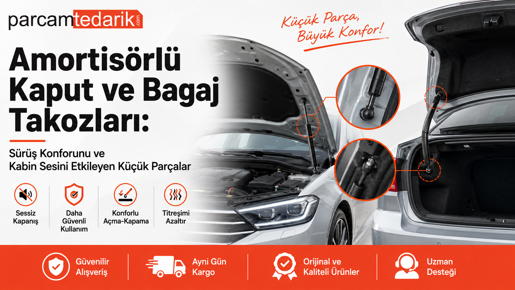Amortisörlü Kaput ve Bagaj Takozları | parcamtedarik.com