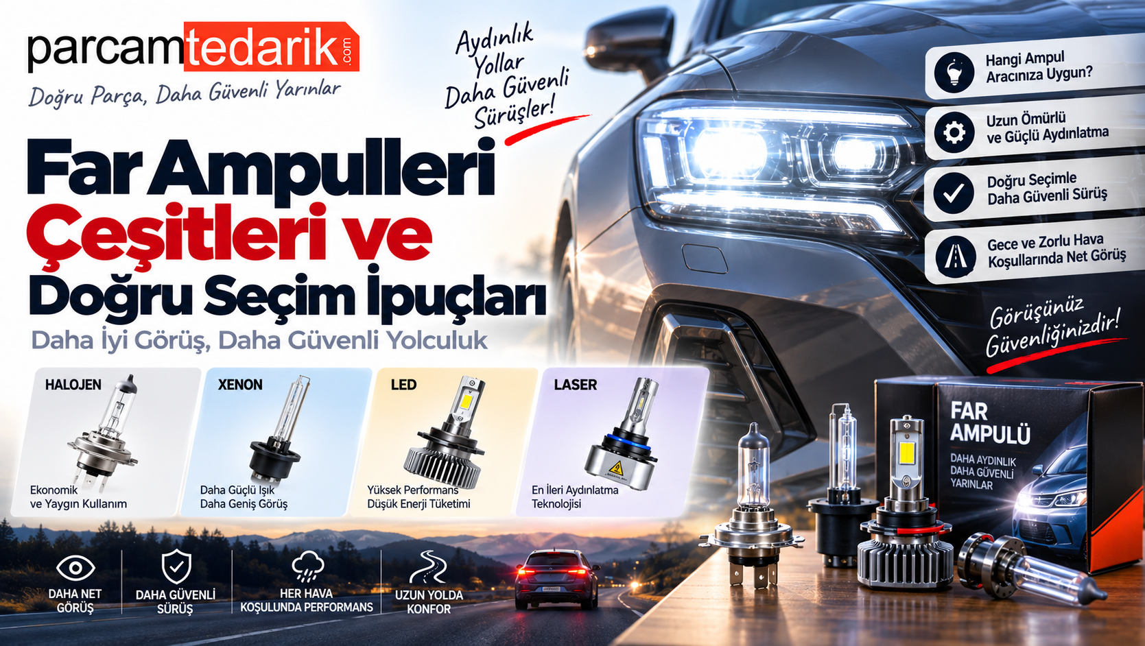 Far Ampulleri Çeşitleri ve Doğru Seçim İpuçları  | parcamtedarik.com