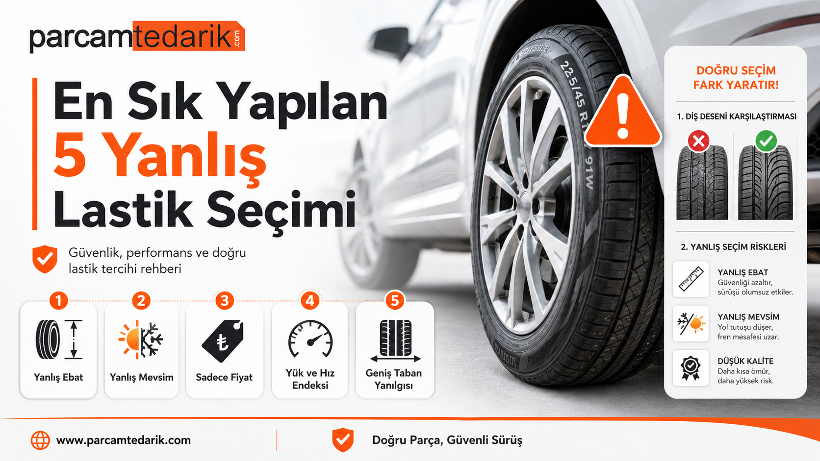 Çok Yapılan 5 Yanlış Lastik Seçimi | parcamtedarik.com