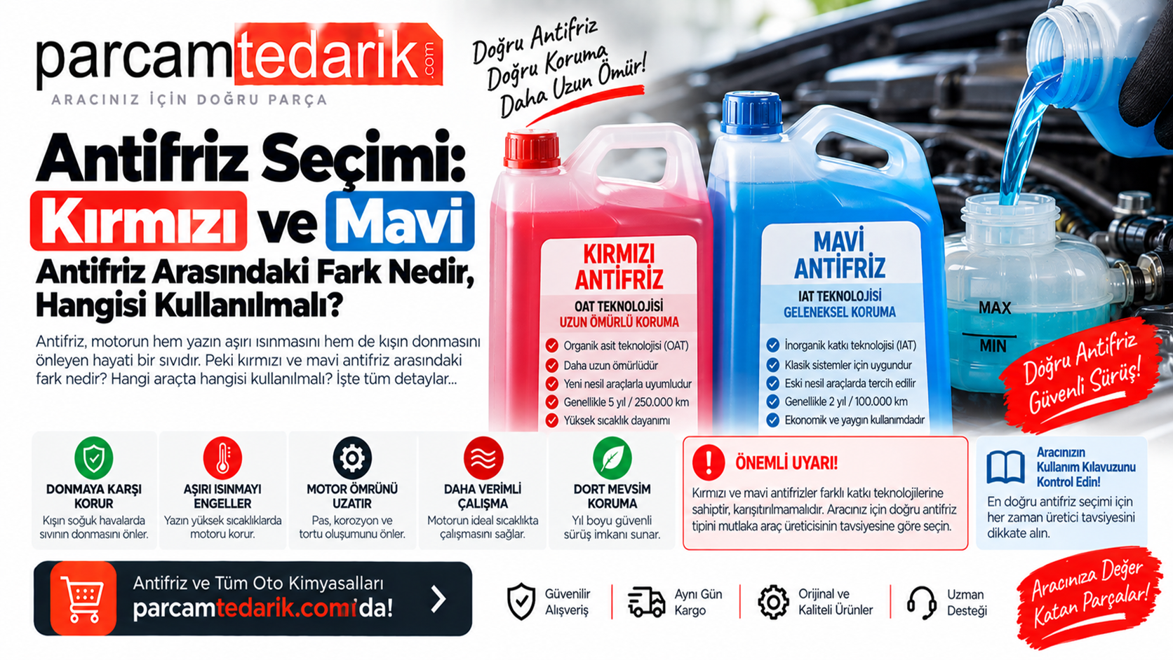 Antifriz Seçimi Nasıl Yapılır? | parcamtedarik.com