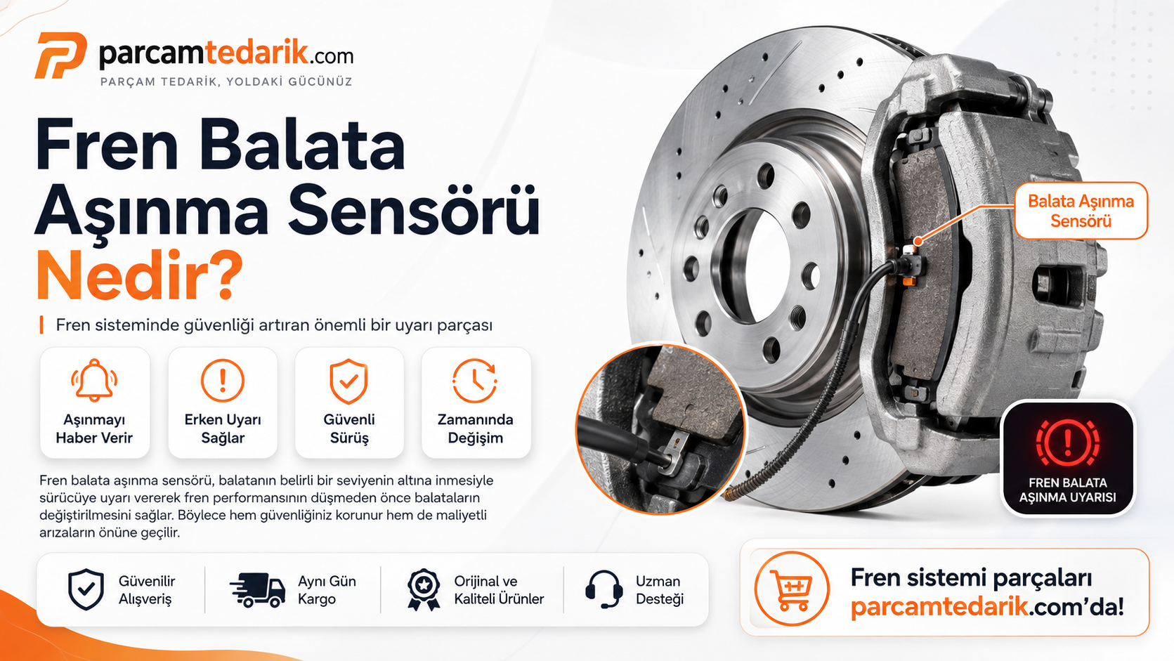 Fren Balata Aşınma Sensörü Nedir ? | parcamtedarik.com