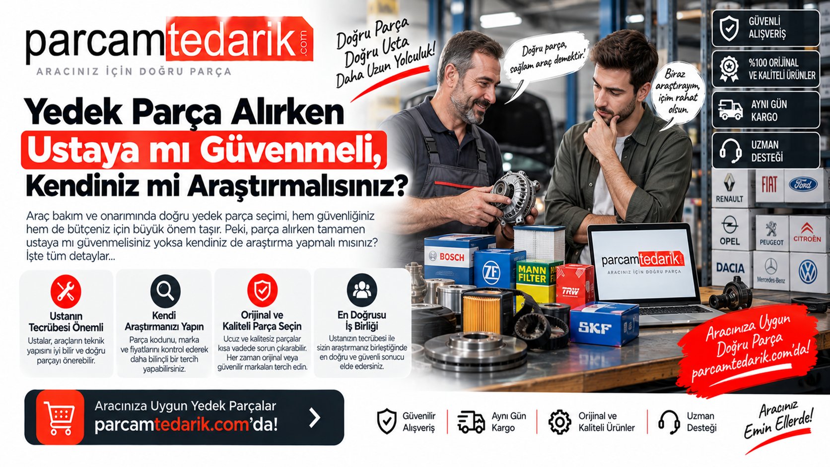 Yedek Parça Alırken Ustaya mı Güvenmeli, Kendiniz mi Araştırmalısınız?  | parcamtedarik.com
