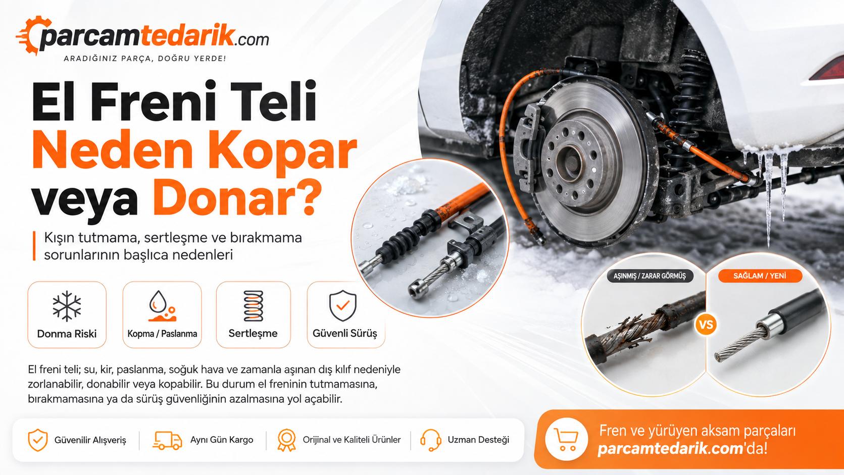 El Freni Teli Neden Kopar veya Donar?  | parcamtedarik.com
