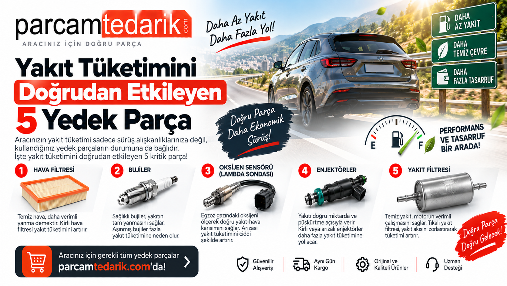 Yakıt Tüketimini Doğrudan Etkileyen Parçalar | parcamtedarik.com